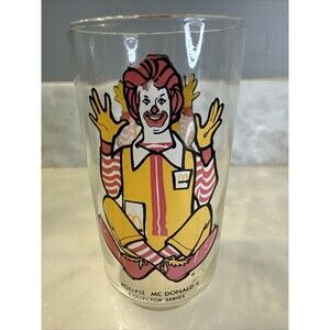 Vintage 1970's Ronald McDonald's Collector Series Glass